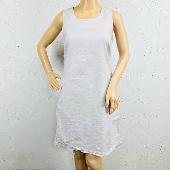 Level 99 size Small Frost Gray Linen Blend Dress - Picture 1 of 14